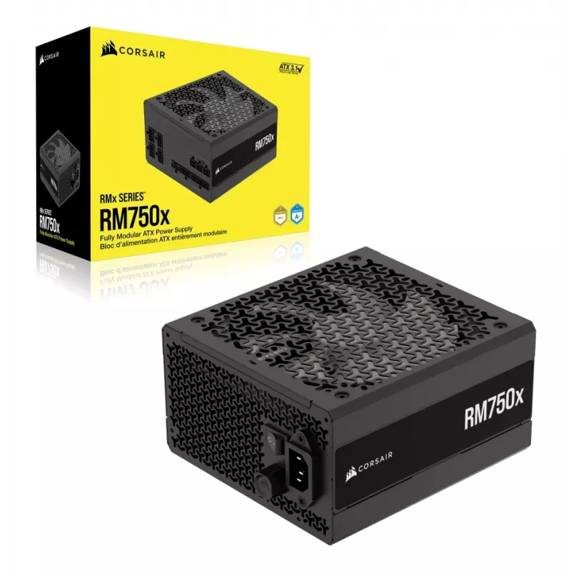 Fuente de alimentación CORSAIR – 750 W RM750x 24-Pin ATX negra