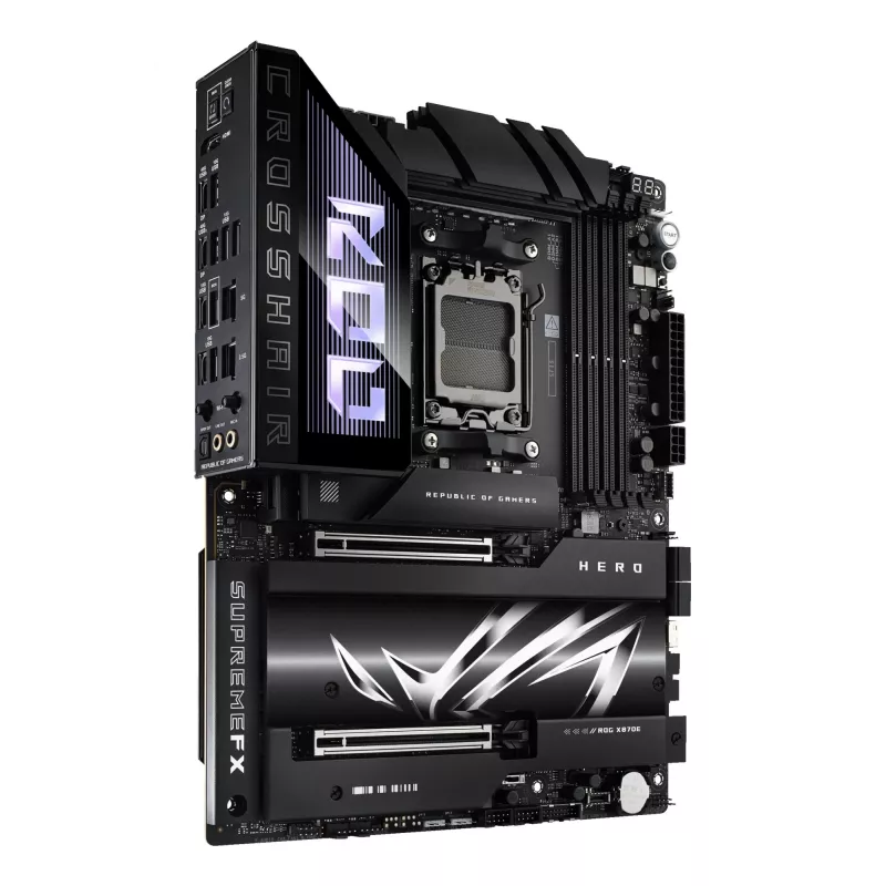 Placa base ASUS ROG CROSSHAIR X870E HERO — AMD X870E, socket AM5, ATX, 4× DDR5 DIMM, 192 GB, Wi‑Fi 7, Bluetooth 5.4