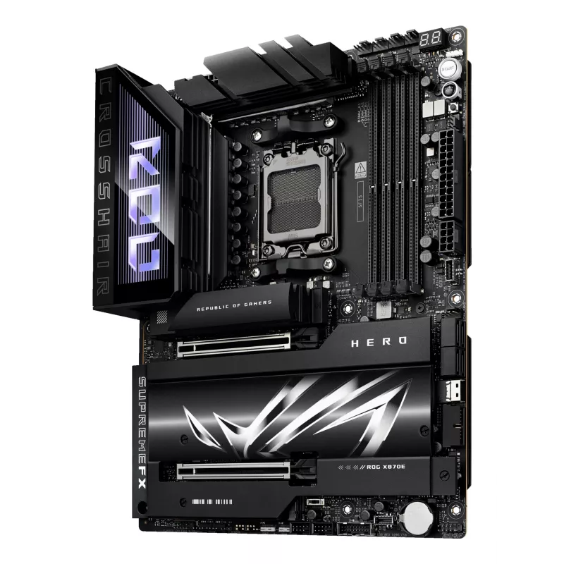 Placa base ASUS ROG CROSSHAIR X870E HERO — AMD X870E, socket AM5, ATX, 4× DDR5 DIMM, 192 GB, Wi‑Fi 7, Bluetooth 5.4