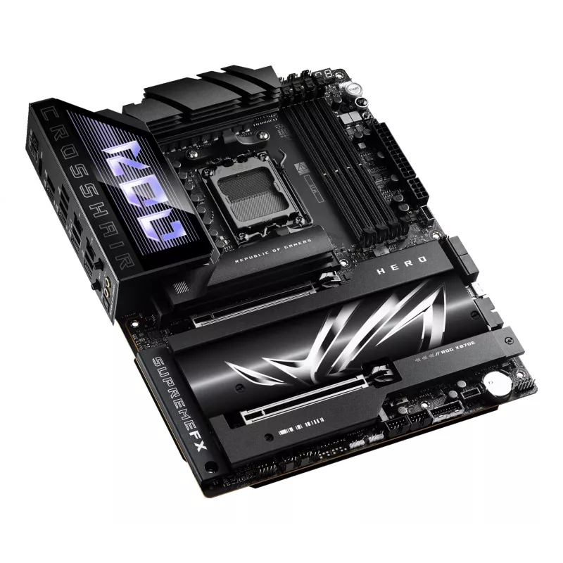 Placa base ASUS ROG CROSSHAIR X870E HERO — AMD X870E, socket AM5, ATX, 4× DDR5 DIMM, 192 GB, Wi‑Fi 7, Bluetooth 5.4