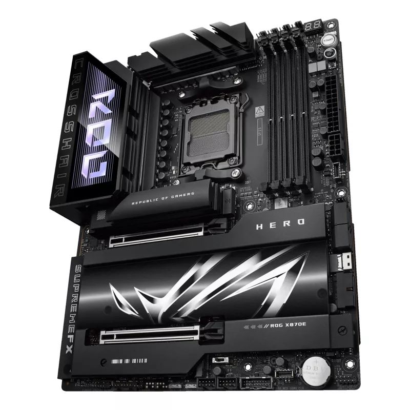 Placa base ASUS ROG CROSSHAIR X870E HERO — AMD X870E, socket AM5, ATX, 4× DDR5 DIMM, 192 GB, Wi‑Fi 7, Bluetooth 5.4