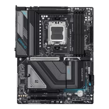 Placa base GIGABYTE X870 GAMING X WIFI7 - compatible con CPUs AMD Ryzen 9000, VRM de 16+2+2 fases, hasta 8000 MHz DDR5 (OC), 1xPCIe 5.0 + 2xPCIe 4.0, Wi-Fi 7, 2.5GbE LAN, USB 4