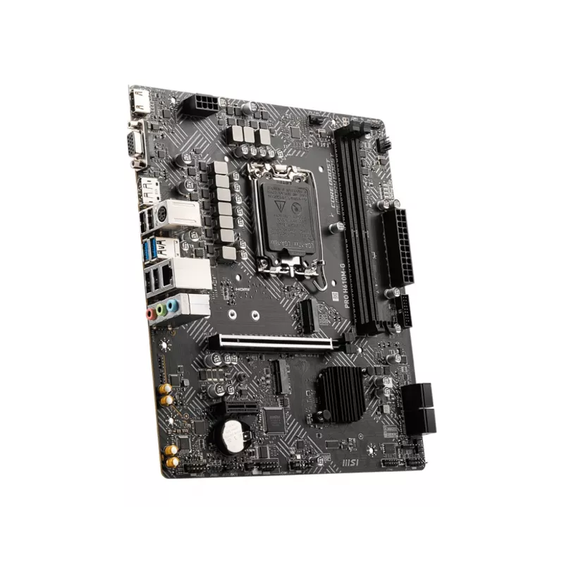Placa base MSI PRO H610M-G — Intel H610, LGA 1700, micro ATX, DDR5, 2 DIMM, hasta 96 GB, M.2, SATA III, HDMI 2.1, DisplayPort 1.4