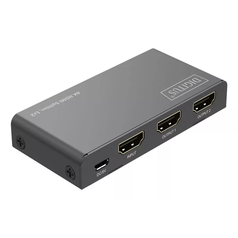 DIGITUS Splitter HDMI 1x2 4K/60Hz HDCP 2.2 Control EDID