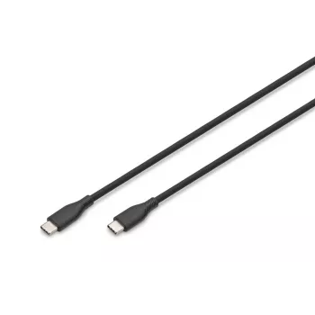 Cable de carga de silicona USB-C DIGITUS USB-C - USB-C USB 2.0 60W - 1m Negro