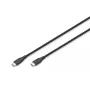 Cable de carga de silicona USB-C DIGITUS USB-C - USB-C USB 2.0 60W - 1m Negro