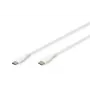 Cable de carga de silicona USB-C DIGITUS USB-C - USB-C USB 2.0 60W - 2m Blanco