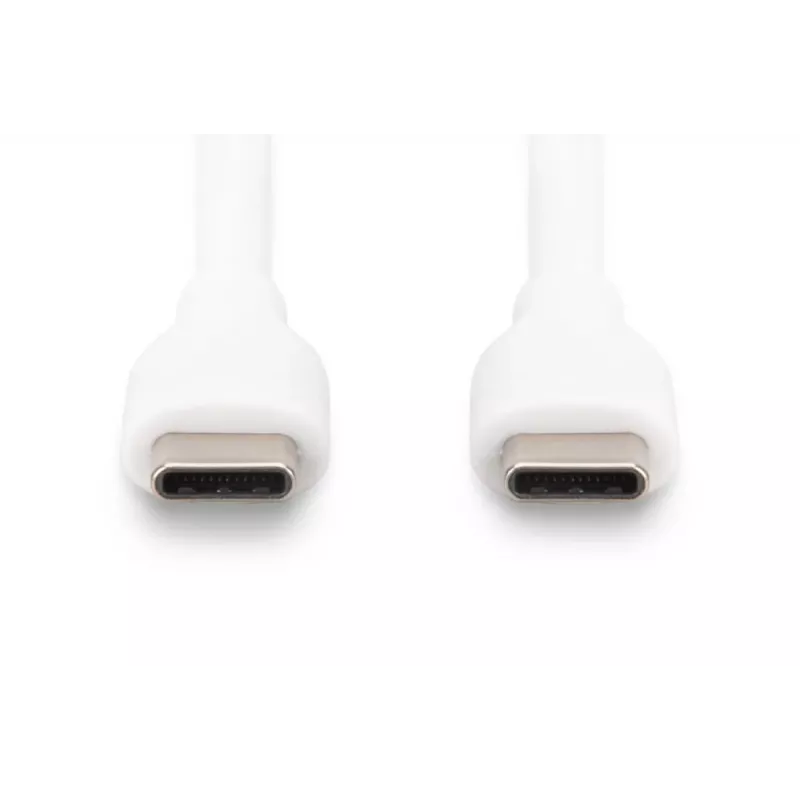 Cable de carga de silicona USB-C DIGITUS USB-C - USB-C USB 2.0 60W - 2m Blanco