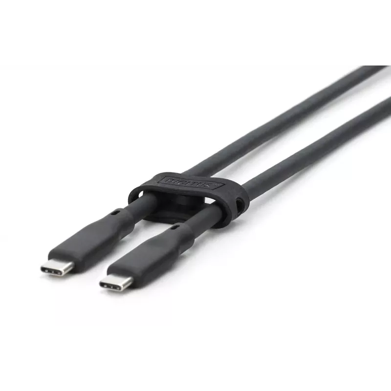 Cable de conexión de silicona USB DIGITUS USB-C - USB-C USB 3.2 Gen2 10G 4K 100W - 50cm negro
