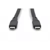 Cable de conexión de silicona USB DIGITUS USB-C - USB-C USB 3.2 Gen2 10G 4K 100W - 50cm negro