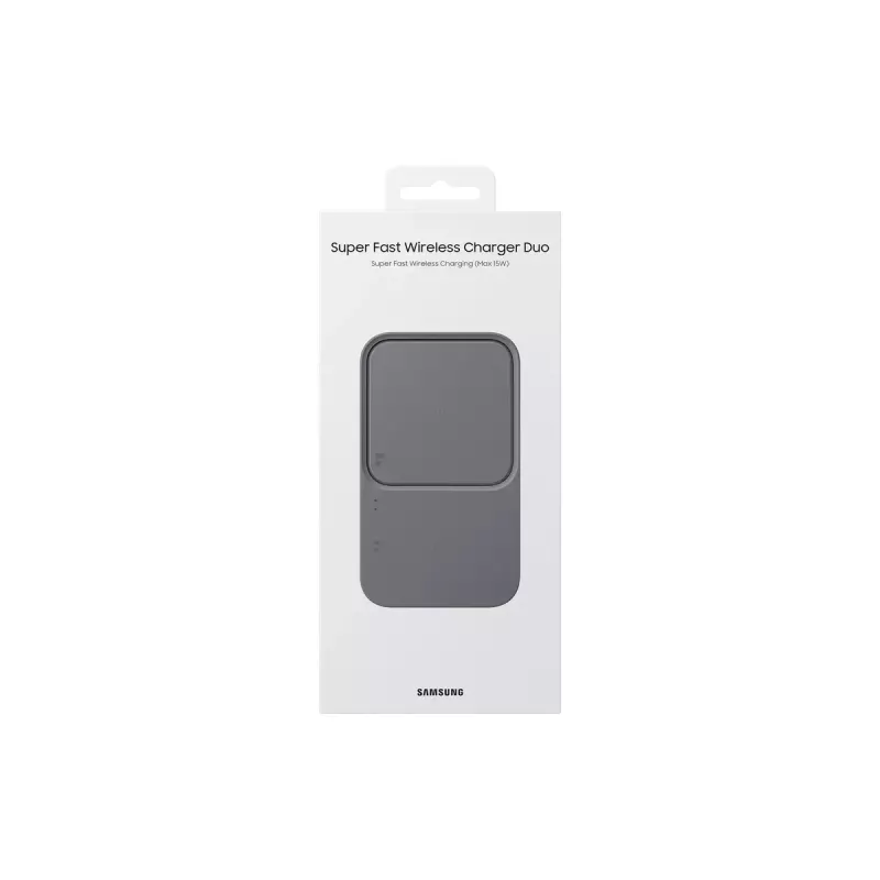 Cargador inalámbrico Samsung EP-P5400, 15 W, gris, cargador USB para interiores, compatible con auriculares, smartphones y smartwatches
