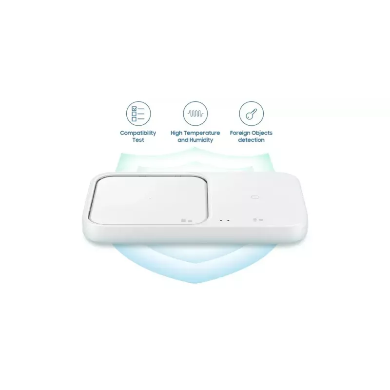 Cargador inalámbrico Samsung EP-P5400, 15 W, gris, cargador USB para interiores, compatible con auriculares, smartphones y smartwatches