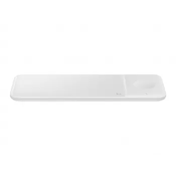 Cargador inalámbrico Samsung Trio auriculares, smartphone, smartwatch blanco USB carga inalámbrica carga rápida interiores