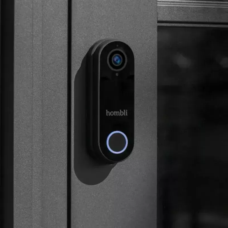 Timbre inteligente Hombli Pack negro blanco IP65 inalámbrico 1080p