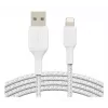 Cable BELKIN Lightning a USB-A, trenzado, 1 m, blanco