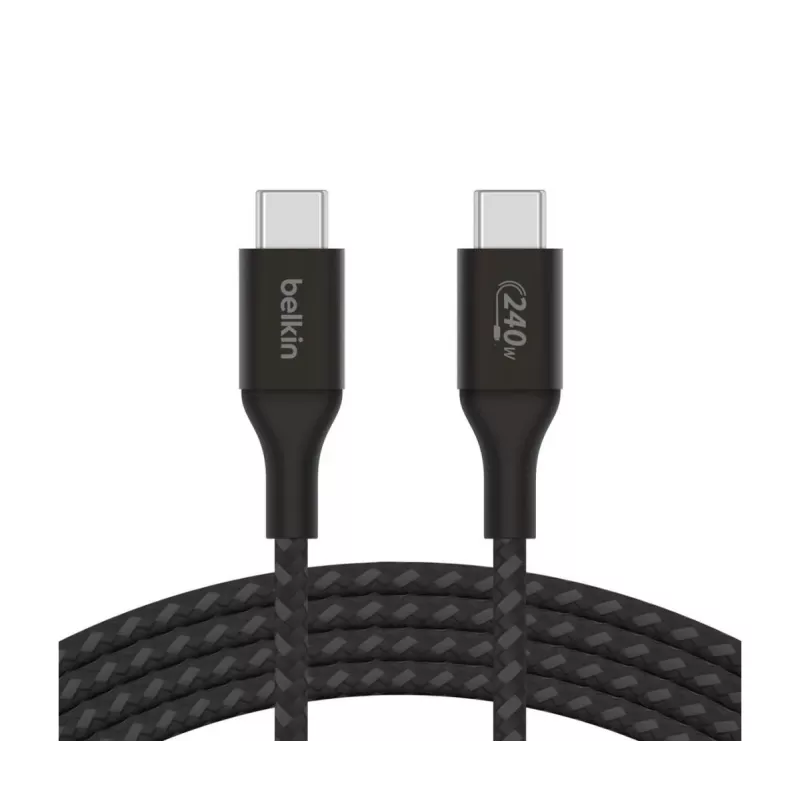 Cable USB BELKIN - Boostcharge - Cable USB-C a USB-C 240 W - 1 m - Negro