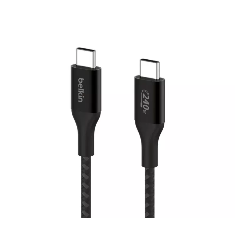 Cable USB BELKIN - Boostcharge - Cable USB-C a USB-C 240 W - 1 m - Negro
