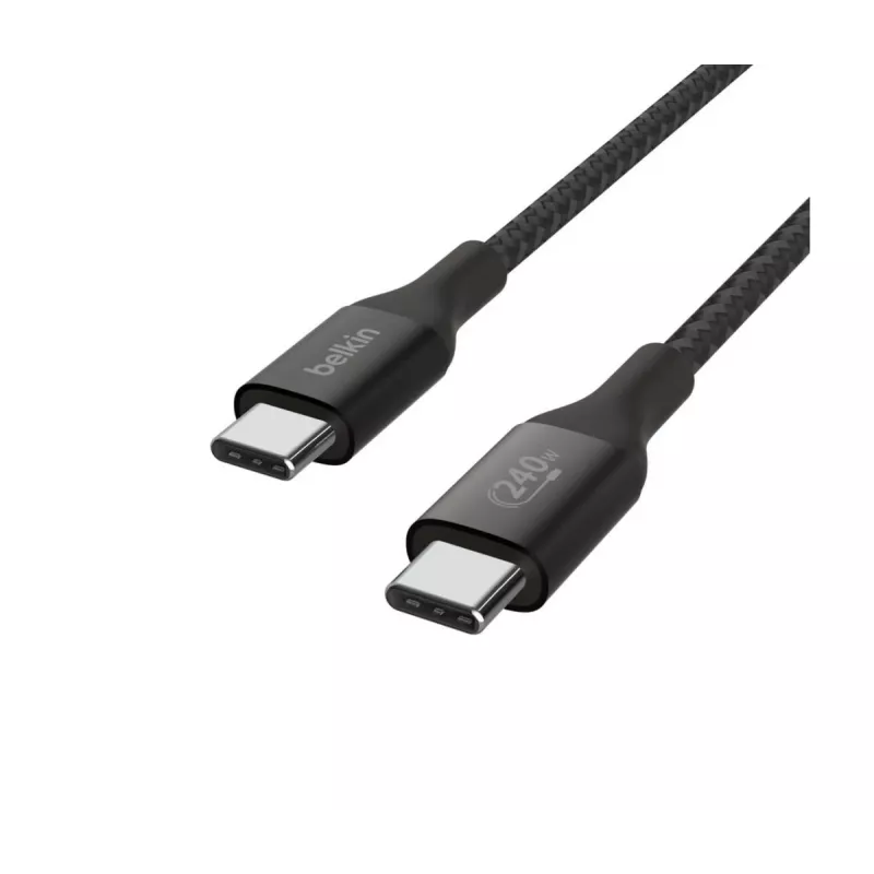Cable USB BELKIN - Boostcharge - Cable USB-C a USB-C 240 W - 1 m - Negro