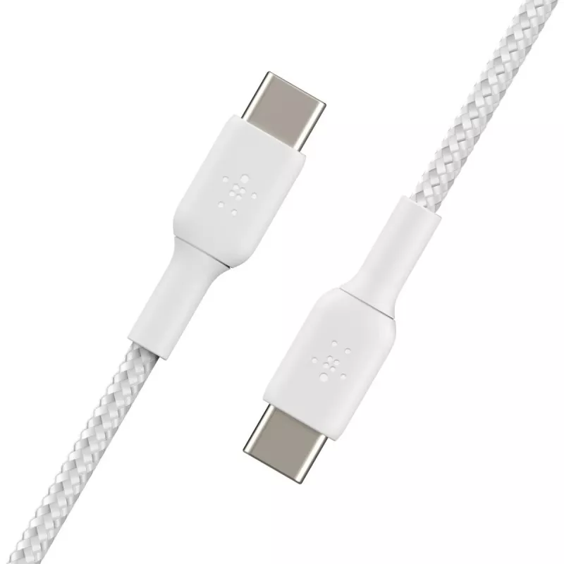 Cable USB Belkin CAB004BT1MWH2PK USB 2.0 1 m USB C blanco