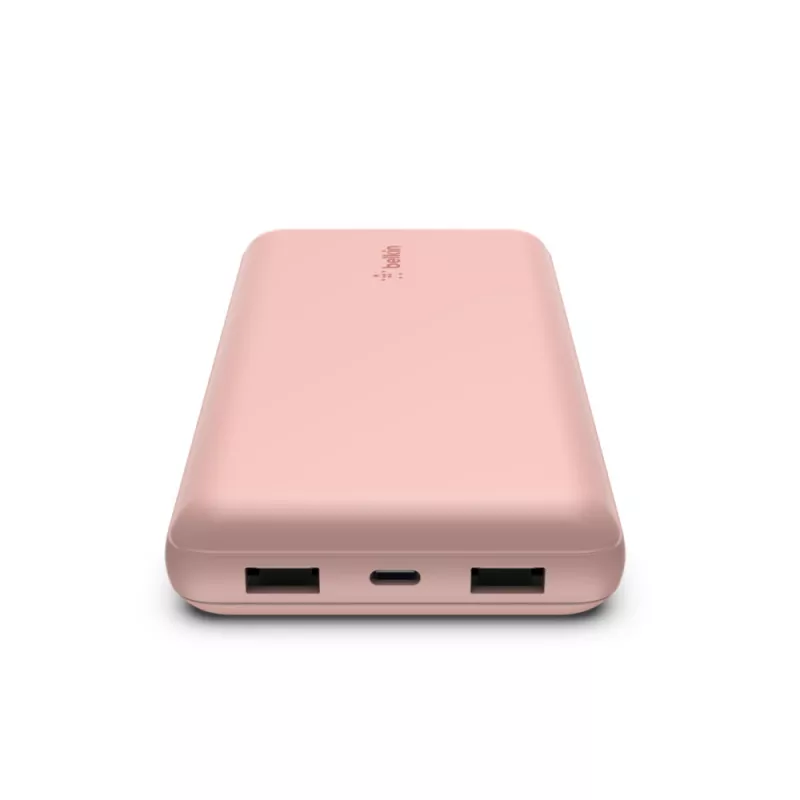 Batería externa BELKIN 20k USB-A y USB-C 15 W Rosa