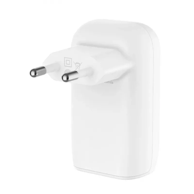 Cargador de pared BELKIN - Boostcharge - Cargador USB-C de 3 puertos - Con PPS 67W - blanco
