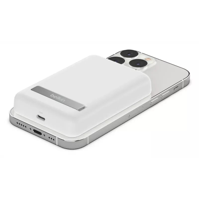 Batería externa inalámbrica magnética BELKIN 5000 mAh Blanca