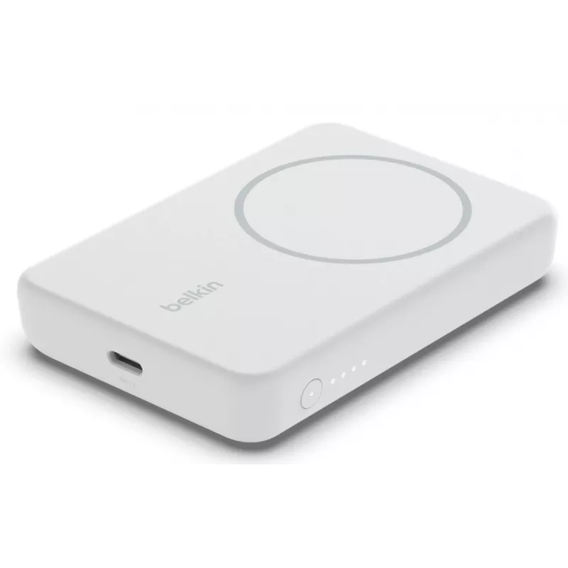 Batería externa inalámbrica magnética BELKIN 5000 mAh Blanca
