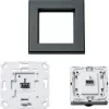 Termostato de pared HomeMatic HmIP-BWTH-A Antracita 230V — Regulador de temperatura ambiente, alimentado por red