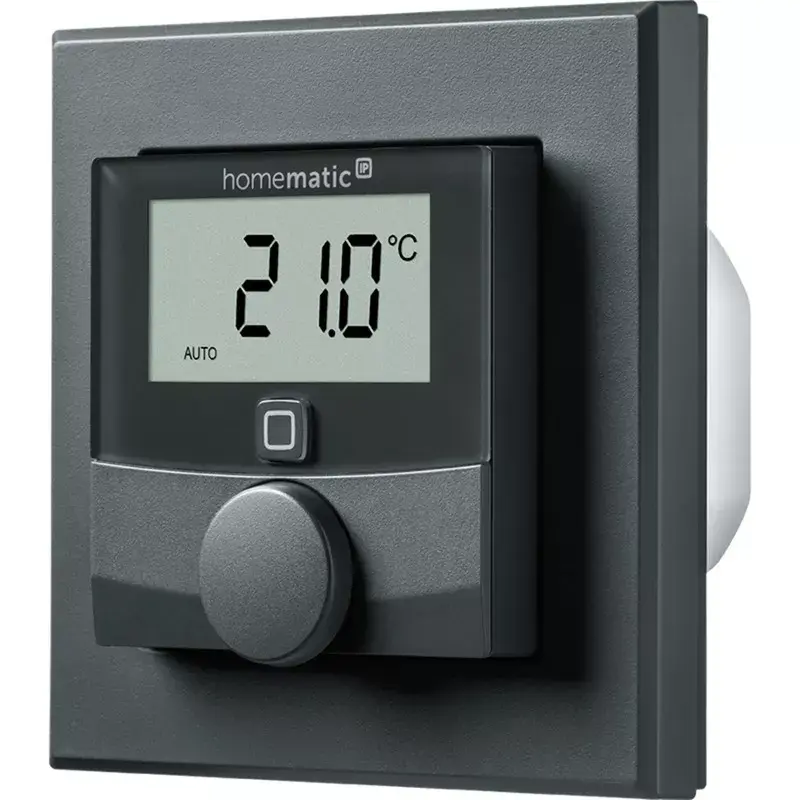 Termostato de pared HomeMatic HmIP-BWTH-A Antracita 230V — Regulador de temperatura ambiente, alimentado por red