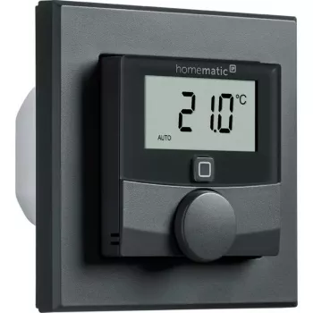 Termostato de pared HomeMatic HmIP-BWTH-A Antracita 230V — Regulador de temperatura ambiente, alimentado por red