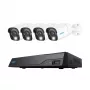 Reolink NVS8-8MB4 (PS4KB01-8) kit de videovigilancia PoE, NVR de 8 canales con HDD de 2 TB + 4 cámaras, 8 MP 4K (3840x2160)