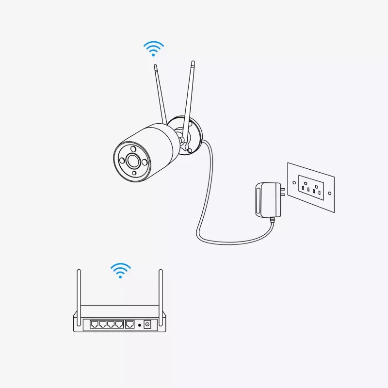 Cámara de vigilancia IP Reolink W320-B 5MP exterior