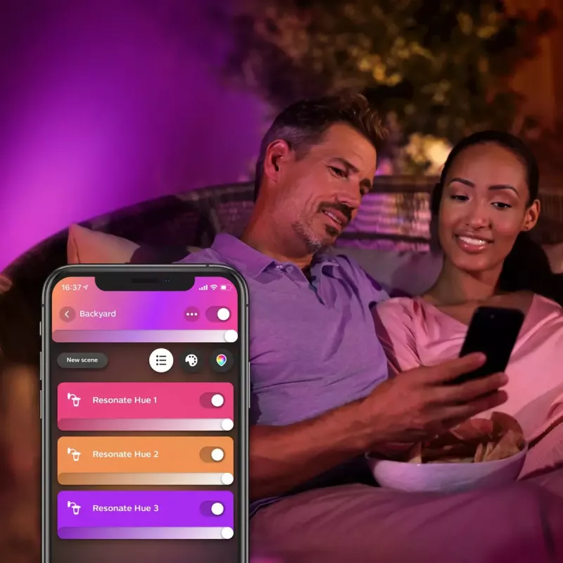 Aplique de pared exterior Philips Hue White and colour ambiance Resonate