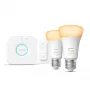 Philips Hue White Ambiance Starter-Set: 2 lámparas inteligentes E27 (1100) + interruptor regulador