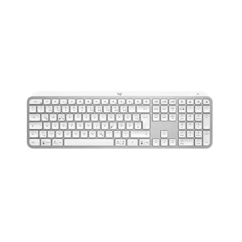 Teclado Logitech MX Keys S universal RF inalámbrico + Bluetooth QWERTZ alemán aluminio blanco
