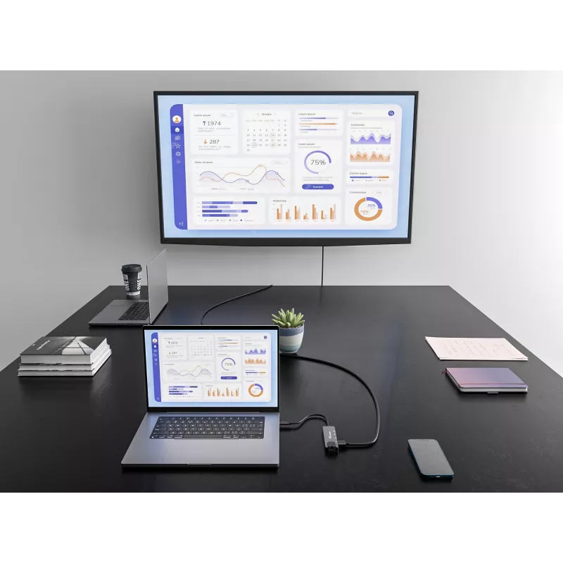 Adaptador multifunción Equip USB-C 5 en 1, HDMI, Gigabit-LAN, USB 3.2 Gen1, 100W USB PD