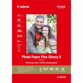 Canon PP-201 Glossy II papel fotográfico Plus A4 – 20 hojas