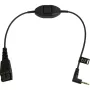 Cable de audio Jabra 8800-00-55 0,3 m QD jack 2,5 mm negro