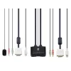 LevelOne conmutador KVM por cable de 2 puertos USB DVI-D Single Link, soporte de audio