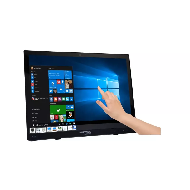 Hannspree HT161HNB monitor de ordenador 39,6 cm (15,6 pulgadas) 1366 x 768 píxeles HD LED táctil de sobremesa negro