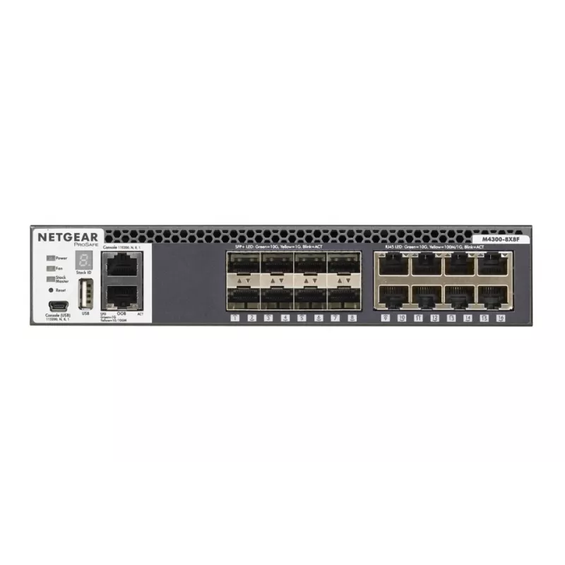 NETGEAR M4300-8X8F Managed L3 10G Ethernet (100/1000/10000) 1U negro