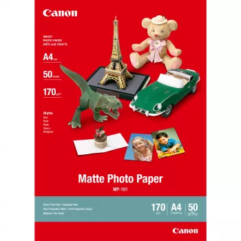 Canon MP-101 papel fotográfico mate A4 - 50 hojas, 170 g/m², A4 (210 x 297 mm), 50 hojas