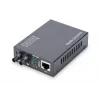 DIGITUS DN-82110-1 conversor de medios Gigabit, multimodo de 10/100/1000Base-T a 1000Base-SX, de RJ45 a ST, 850 nm, hasta 0,5 km