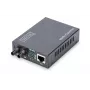 DIGITUS DN-82110-1 conversor de medios Gigabit, multimodo de 10/100/1000Base-T a 1000Base-SX, de RJ45 a ST, 850 nm, hasta 0,5 km