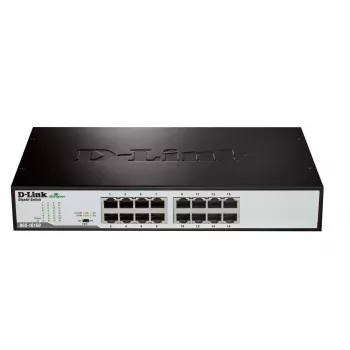 Switch de red D-Link DGS-1016D/E no gestionado negro, metal