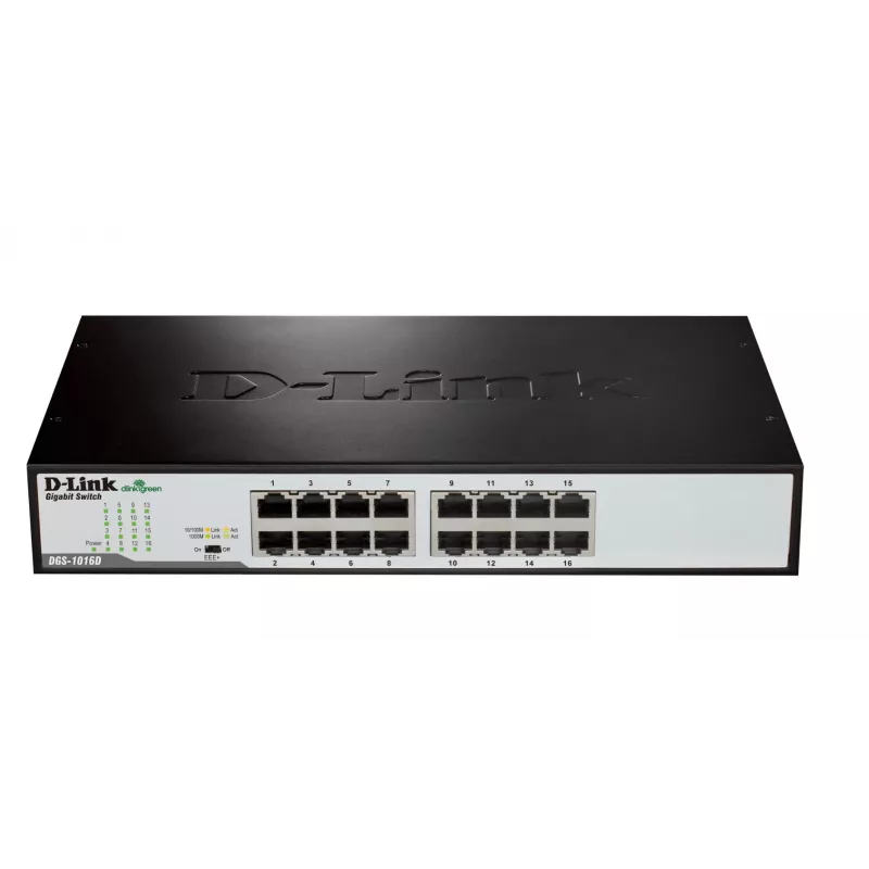 Switch de red D-Link DGS-1016D/E no gestionado negro, metal