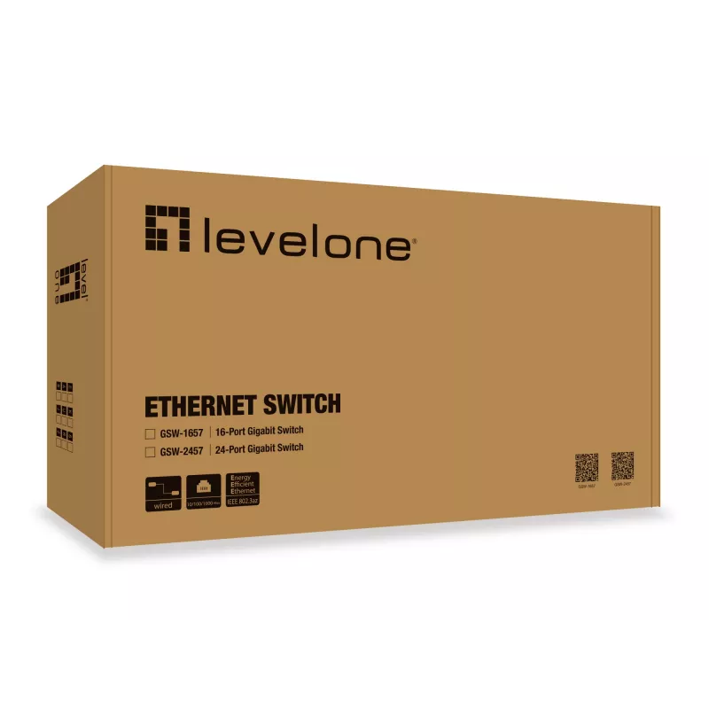 Switch no gestionado LevelOne GSW-2457 de 24 puertos Gigabit