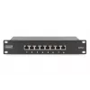 Panel de parcheo DIGITUS CAT6 8 puertos apantallado negro 10in