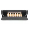 Panel de parcheo DIGITUS CAT6 8 puertos apantallado negro 10in