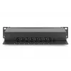 Panel de parcheo DIGITUS CAT6 8 puertos apantallado negro 10in